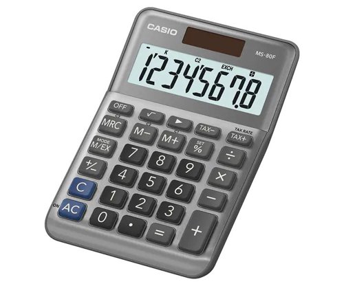 Casio MS-80F 8 Digit Desk Calculator MS-80F-WA-UP