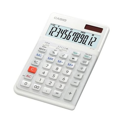 Casio JE-12E 12 Digit Ergonomic Compact Desktop Calculator White JE-12E-WE - CS61463