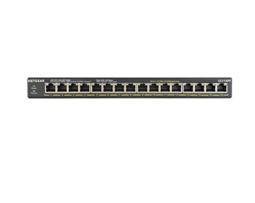 Netgear GS316PP 16 Port Unmanaged Gigabit Power Over Ethernet Network Switch 8NE10277981 Buy online at Office 5Star or contact us Tel 01594 810081 for assistance