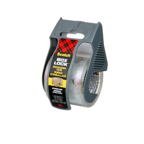 39250MM | Scotch® Box Lock™ Packaging Tape sticks instantly to any box! It has the power of extreme grip to ensure boxes stay securely sealed, even during rough handling. Its advanced adhesive creates a secure seal over box edges, and its thickness and durability reduces splitting and tearing and makes it easier to find the start of the roll. This tape can be used to seal any type of box, including harder-to-stick-to 100% recycled boxes.