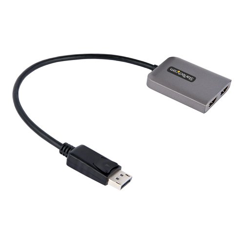StarTech.com DP to Dual HDMI MST HUB Dual HDMI 4K 60Hz DisplayPort Multi Monitor Adapter
