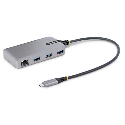 StarTech.com 3-Port USB-C Hub with Ethernet - 3x USB-A Ports Gigabit Ethernet RJ45