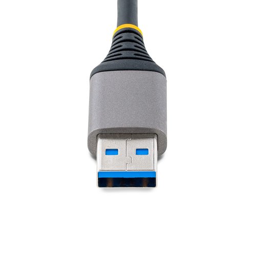 This USB Hub adds three USB-A 3.2 Gen 1 (5Gbps) ports and one Gigabit Ethernet port to a USB-A enabled desktop or laptop computer. The USB Hub connects to a USB-A port on a computer, using the built-in 1ft. (30cm) host cable. The USB hub is backward compatible with USB 2.0 (480Mbps) devices, ensuring support for a wide range of modern and legacy USB peripherals (e.g., thumb drives, external HDDs/SSDs, HD cameras, mice, keyboards, webcams, and audio headsets).The USB hub is compact in size, facilitating portability when travelling.