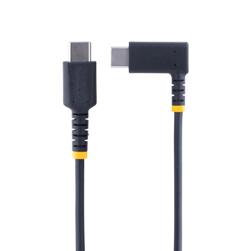 StarTech.com 2m USB C Right Angled Heavy Duty Fast Charging Cable with 60W Power Delivery