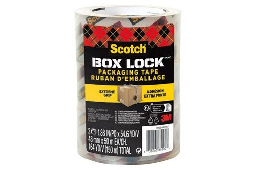 Scotch Box Lock Packaging Tape 3950-LR3-DC 48 mm x 50 m (Pack 3) 7100262924