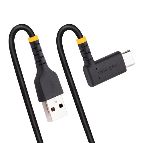 StarTech.com 30cm USB A to Right Angle USB C Heavy Duty Fast Charging Cable