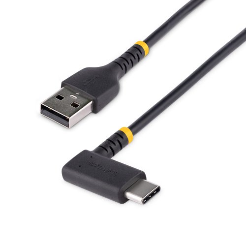 StarTech.com 1m USB A to Right Angle USB C Heavy Duty Fast Charging Cable