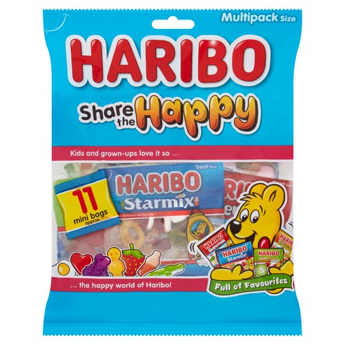 Haribo Share the Happy Minis Mulitpack (Bag 176g) - 0401379