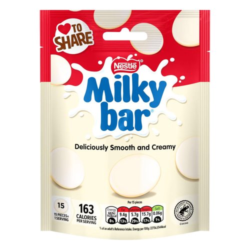 Milkybar Giant Buttons White Chocolate Bag (Single 94g Bag) - 12609520