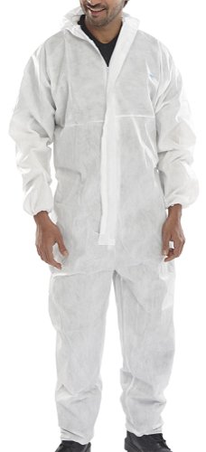 Disposable Coverall White Type 5/6 Large Pack of 20