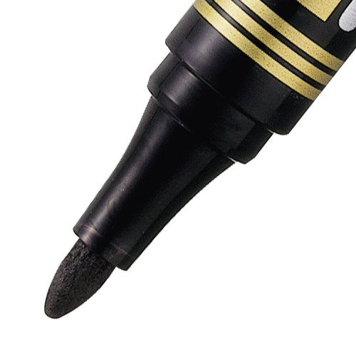 Pentel N850 Permanent Marker Bullet Tip Black (Pack of 12) N850T12-A