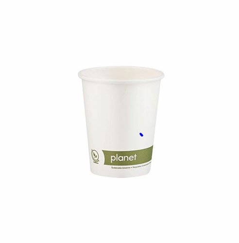 Planet 8oz Single Wall Plastic-Free Cups Hot Drink (Pack of 50) PFHCSW08