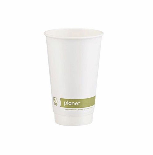 Planet 16oz Double Wall Plastic-Free Hot Cup (Pack of 25) PFHCDW16