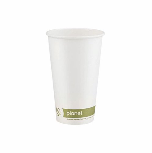 Planet 16oz Single Wall Plastic-Free Hot Cup (Pack of 50) PFHCSW16