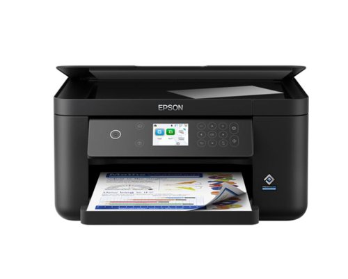 8EPC11CK61402 | Compact and stylish, this multifunction printer is sure to impress with individual inks, mobile printing and A4 double-sided printing.This stylish and compact all-in-one looks great from every angle. Discover how easy everyday tasks can be with A4 double-sided printing, an up to 150-sheet front-loading paper cassette and a large 6.1cm LCD screen. Print from almost anywhere using Epson's mobile printing solutions. It is also compatible with Apple AirPrint.The XP-5205 is versatile with Wi-Fi for printing and scanning wirelessly and Wi-Fi Direct for printing without a wireless network. Copy and print without a computer using its 6.1cm LCD screen, use paper efficiently with A4 double-sided printing and minimise refills with the 150-sheet paper cassette.Print, scan and more, directly from your device using the Epson Smart Panel app. Plus, with the Epson Creative Print app, you can print photos directly from Facebook, create greeting cards and more.
