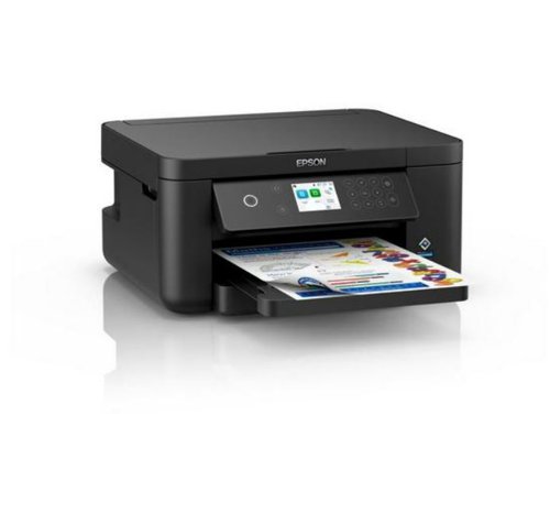 Compact and stylish, this multifunction printer is sure to impress with individual inks, mobile printing and A4 double-sided printing.This stylish and compact all-in-one looks great from every angle. Discover how easy everyday tasks can be with A4 double-sided printing, an up to 150-sheet front-loading paper cassette and a large 6.1cm LCD screen. Print from almost anywhere using Epson's mobile printing solutions. It is also compatible with Apple AirPrint.The XP-5205 is versatile with Wi-Fi for printing and scanning wirelessly and Wi-Fi Direct for printing without a wireless network. Copy and print without a computer using its 6.1cm LCD screen, use paper efficiently with A4 double-sided printing and minimise refills with the 150-sheet paper cassette.Print, scan and more, directly from your device using the Epson Smart Panel app. Plus, with the Epson Creative Print app, you can print photos directly from Facebook, create greeting cards and more.