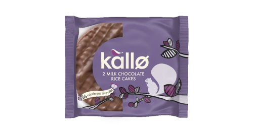 Kallo Belgian Milk Chocolate Rice Cake Thins Two Pack (Pack 30) - 0401230