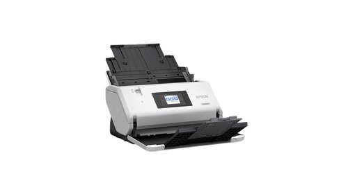 8EPB11B256401BY | The WorkForce DS-30000 is Epson's first compact A3 desktop scanner. Designed for busy office environments, it features a high-capacity feeder, wide media scanning capabilities and a touchscreen front panel that puts users in control to scan up to 30,000 pages per day