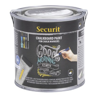 Securit Water-based Acrylic Chalk Board Paint 250ml Black - PNT-BL-SM Deflecto Europe