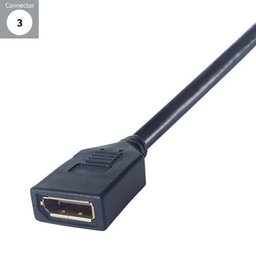 Connekt Gear HDMI to Displayport Adapter Male to Female Black/Grey 26-0411