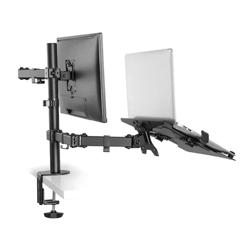 Neomounts Dual Monitor Arm Full Motion for Monitor Screen and Laptop Black FPMA-D550NOTEBOOK - NewStar - NEO44641 - McArdle Computer and Office Supplies