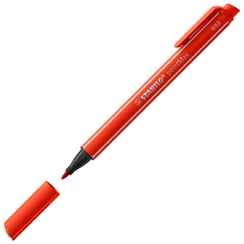 STABILO pointMax Nylon Tip Writing pen 0.4mm Line Black/Blue/Red/Green (Pack 4) 488/4 Fineliner & Felt Tip Pens 10920ST