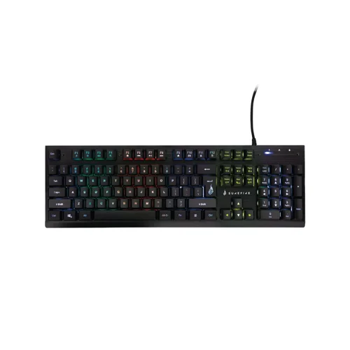 Verbatim SureFire KingPin X2 Gaming Keyboard Full-size (100%) USB Membrane QWERTY RGB LED Black Metallic 48707