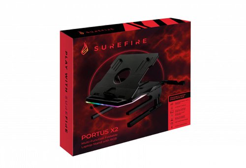 SureFire Portus X2 Multi-Function Gaming Laptop Stand Adjustable 48843 - SUF48843