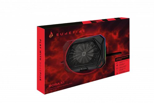 SureFire Bora X1 Gaming Laptop Cooling Pad with RGB 48844 SUF48844 Buy online at Office 5Star or contact us Tel 01594 810081 for assistance