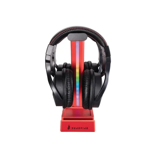 Verbatim Surefire Vinson N1 Gaming RGB Headset Stand Red 48846