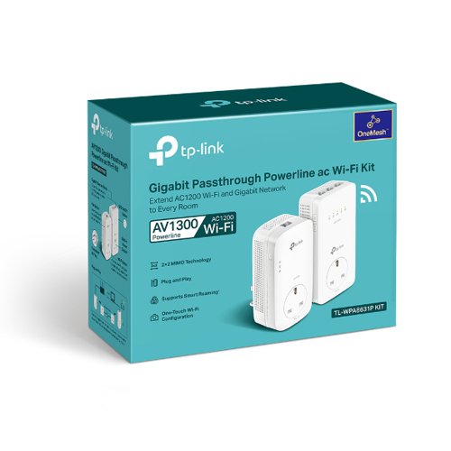 TP-Link AV1300 Gigabit Passthrough Powerline AC Wi-Fi Kit