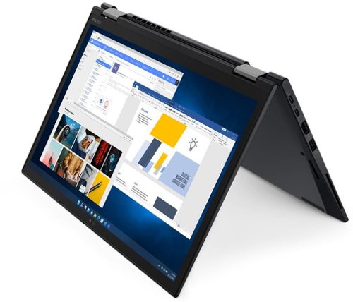 8LEN21AW0032 | A perfect blend of portability and performance, this laptop is designed to accommodate any working style, anywhere. Supported by a 360 degree hinge, this device easily transitions into tent, tablet and stand modes, allowing users to go from presentations to notetaking to emailing and more. The 13.3'' screen with 16:10 aspect ratio, 100% sRGB colour gamut and anti-glare surface enhance the viewing experience whereas the onboard Dolby Audio, 1080p camera and Dolby Voice microphones enable smooth communication during video and audio calls.