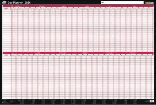 Sasco Day Planner 2024 Mounted 915W x 610H mm - 2410224