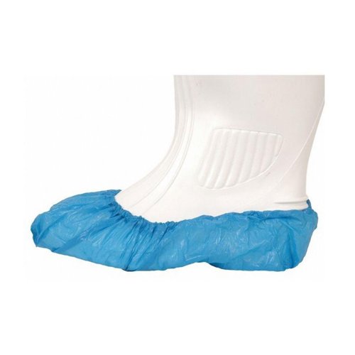 Overshoes 16 Inch (41cm) Polythene Blue (Pack 100) 0801609