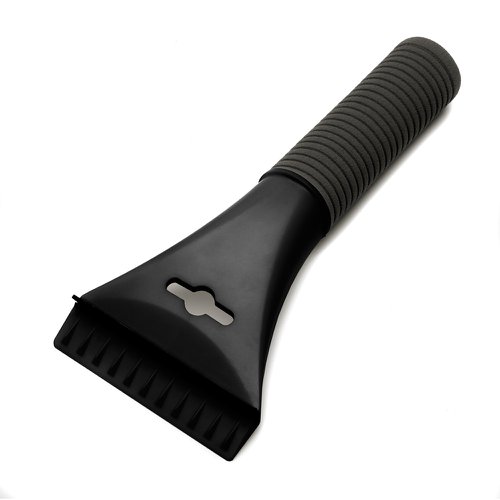 41696CP | Handy ice scraper made of 100% polycarbonate with Soft Grip, ice breaker teeth and rubber lip