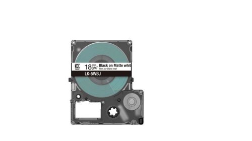 Epson LK-5WBJ Black on Matte White Tape Cartridge 18mm - C53S672063
