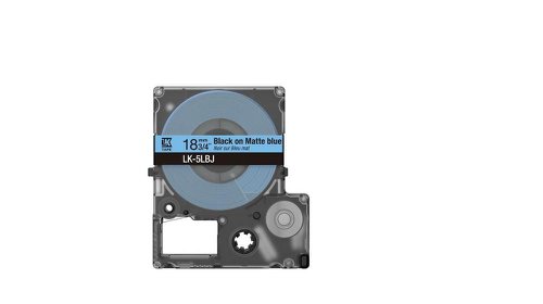 EPC53S672081 - Epson LK-5LBJ Black on Matte Blue Tape Cartridge 18mm - C53S672081