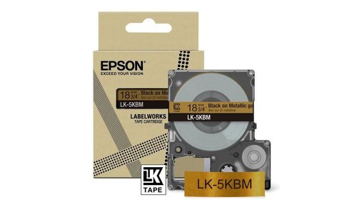 EPC53S672094 - Epson LK-5SBM Black on Metallic Silver Tape Cartridge 18mm - C53S672094