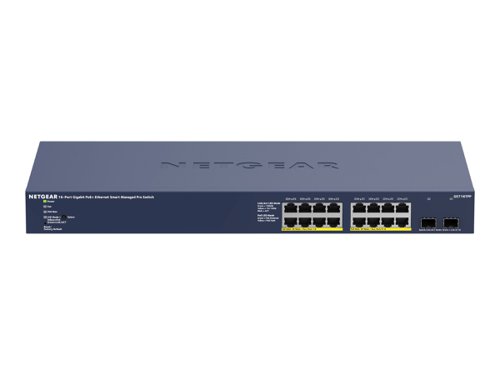 NETGEAR 16 Port Gigabit Ethernet High Power PoE Plus Smart Pro Network Switch