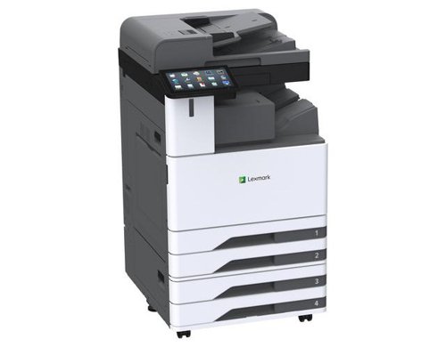 8LE32D0473 | The Lexmark CX944adtse large-format colour multifunction is designed for security, versatility and performance for large workgroups at speeds up to 65 pages per minute. Loaded with standard features, this model includes a 25 cm touchscreen, single-pass two-sided scanning with ultrasonic multi-feed detection, and Optical Character Recognition (OCR).