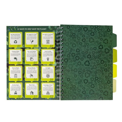 Pukka Pad Recycled Project Book B5 Wirebound 200 Pages Recycled Card Cover (Pack 3) 6052-REC  17382PK