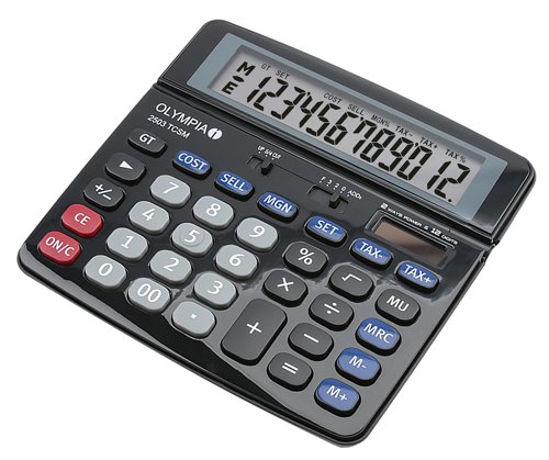 Olympia 2503 12 Digit Desk Calculator Black 40183  17501LM