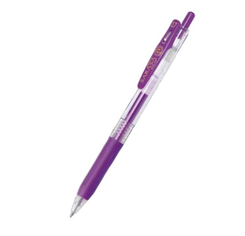 Zebra Sarasa Clip Eco Gel Pen Medium Point Violet (Pack 12) - 35148 Ballpoint & Rollerball Pens 46320ZB