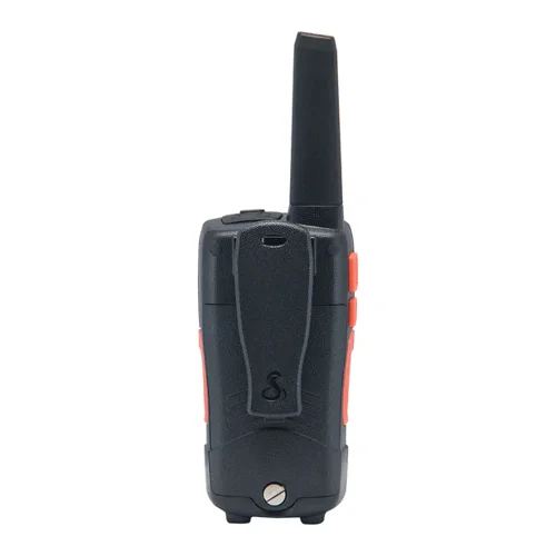This Cobra Floating Walkie-Talkie is the perfect radio for your next hike, camping trip or other outdoor adventure.The AM1055 FLT two-way radios come pre-charged and ready to use out of the box and have a max performance range of 12 kilometers plus.  The radios' compact design and rubberized grip make them easy to carry in wet and dusty environments and even if you do drop them in water, the floating & waterproof (IPX7 standard) design make them ready for anything you or mother nature can throw at them.Included in the box:1 pair Cobra AM1055 FLT Two-Way Radios, Micro-USB Cable, Two-Port Charging Dock, Belt Clips, Rechargeable NiMH Batteries* Subject to terrain and conditions