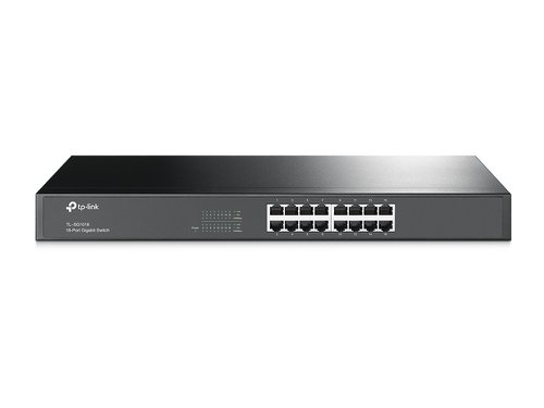 TP-Link TL-SG1016 Unmanaged Gigabit Ethernet (10/100/1000) 1U Network Switch Ethernet Switches 8TPTLSG1016