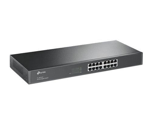 TP-Link TL-SG1016 Unmanaged Gigabit Ethernet (10/100/1000) 1U Network Switch Ethernet Switches 8TPTLSG1016