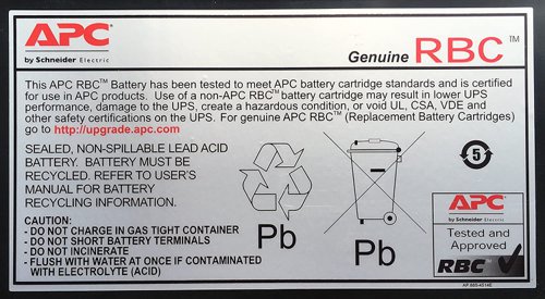 APC Replacement Battery Cartridge 118 American Power Conversion