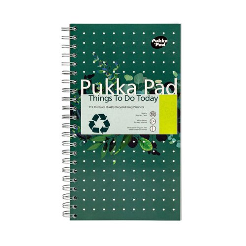 Pukka Recycled Things ToDo Today Pad 152 x 280mm 115 Sheets (Pack 3) 9766-REC