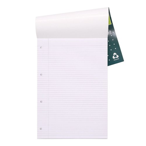 17361PK | The Pukka Pads Recycled range reflects Pukka's commitment to creating ethical, high-quality products. We are very proud to offer a premium quality recycled notepad range, so you can be sustainable and stylish. Our A4 recycled refill pads are sold in a pack of 6 and are made from 100% recycled paper. The A4 size is ?ideal for all types of note-taking including school notes, work notes or personal notes.  Each notebook features 100 pages of 80GSM paper that are made from 100% recycled paper. Each pad is tape headbound and is 4 hole punched, ideal for placing into any filing system.The best part is that our pads are 100% recycled, so we’re helping to save the mother pukking planet! 