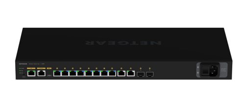 8NE10312480 | The NETGEAR M4250 Switch Series introduces the AV Line, developed and engineered for audio/video professionals with dedicated service and support. M4250 has been built from the ground up for the growing AV over IP market, combining years of networking expertise in AV with M4300 and M4500 series with best practices from leading experts in the professional AV market. AV codecs generally use 1Gbps or 10Gbps per stream and the AV Line of M4250 targets the widespread 1Gbps codecs.
